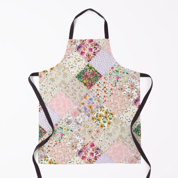 Item preview, Floral patchwork on the diagonal with stitching designed and sold by PrintNTeeCo.
