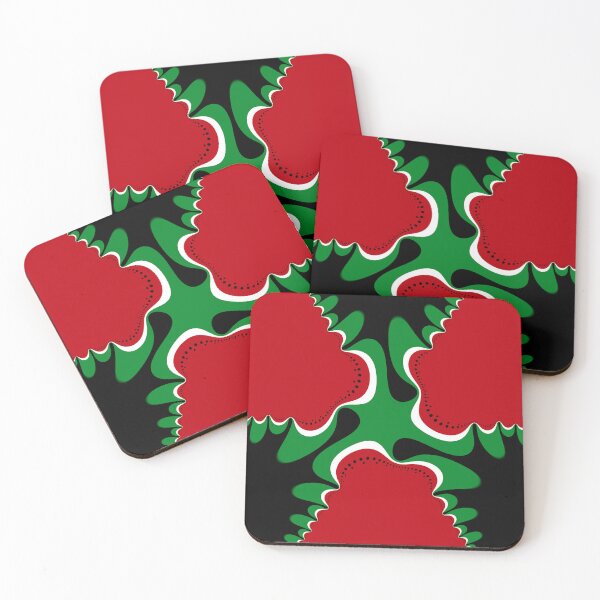 Item preview, Red Green Black Abstract Fractal designed and sold by webgrrl.