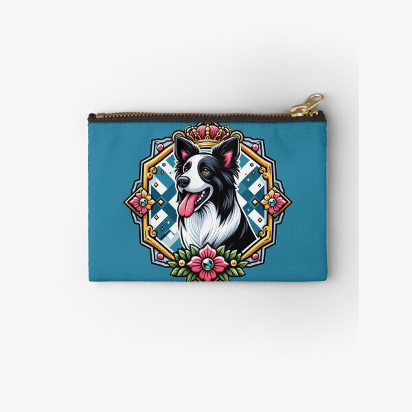 Item preview, Border Collie Black White Prick Ear Herding Dog Cartoon Crown designed and sold by CoffeeIsATrip.