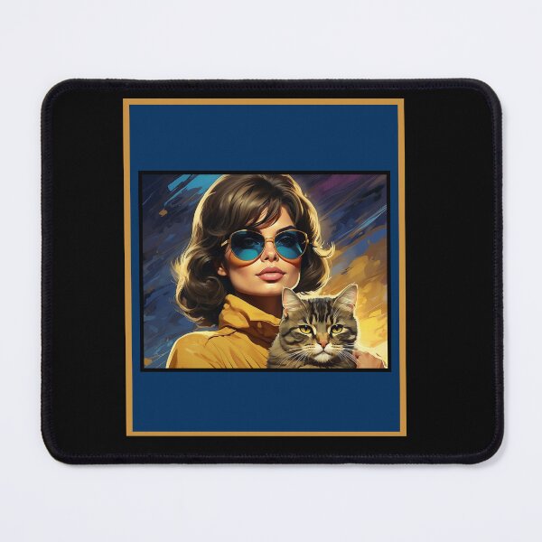 Item preview, JACQUELINE KENNEDY AND CAT MODERN FANTASY ART designed and sold by PatriotCat.