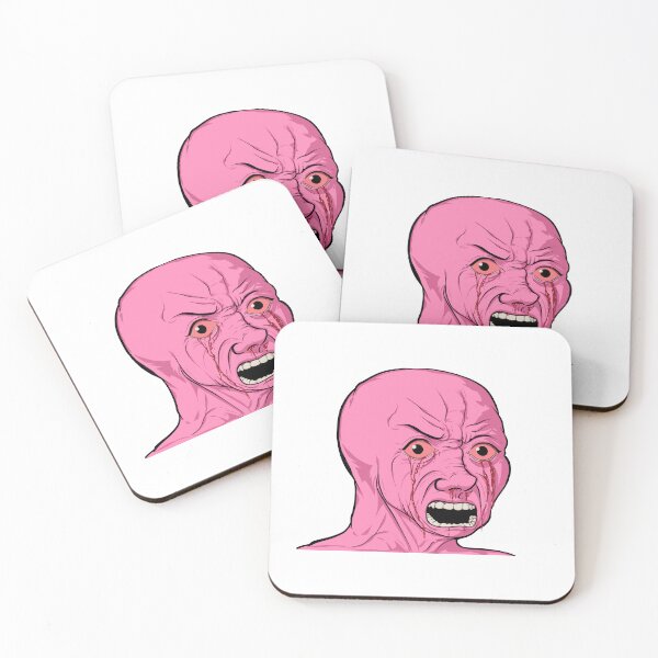 Item preview, pink wojak (detailed) designed and sold by BashPIXIE.