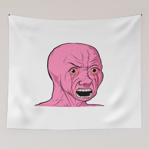 Item preview, pink wojak (detailed) designed and sold by BashPIXIE.