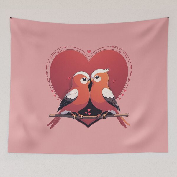 Item preview, A couple of birds in love Valentine's Day  designed and sold by Atlantico54.