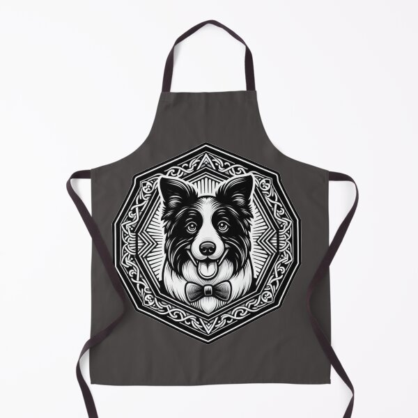 Item preview, Border Collie Black And White Herding Dog Cartoon Illustration Bow Tie designed and sold by CoffeeIsATrip.