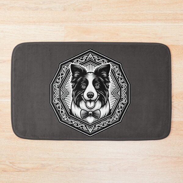 Item preview, Border Collie Black And White Herding Dog Cartoon Illustration Bow Tie designed and sold by CoffeeIsATrip.