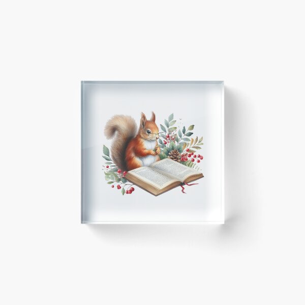 Item preview, Squirrel And Books designed and sold by TheAnimalZ00.