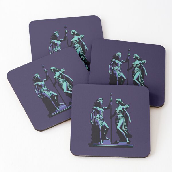 Item preview, Neon Blue Powerful Roman Women Statues designed and sold by alanawood.