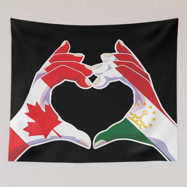 Item preview, Tajikistan Tajik Canada Canadian Love Heart Peace designed and sold by FlagX.