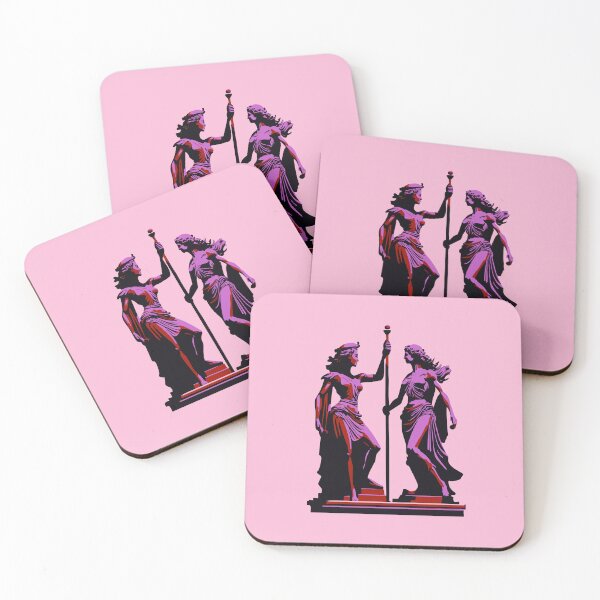 Item preview, Neon Pink and Red Powerful Roman Women Statues designed and sold by alanawood.