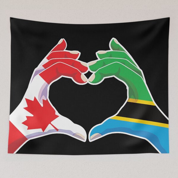 Item preview, Tanzania Tanzanian Canadian Canada Love Heart Peace designed and sold by FlagX.