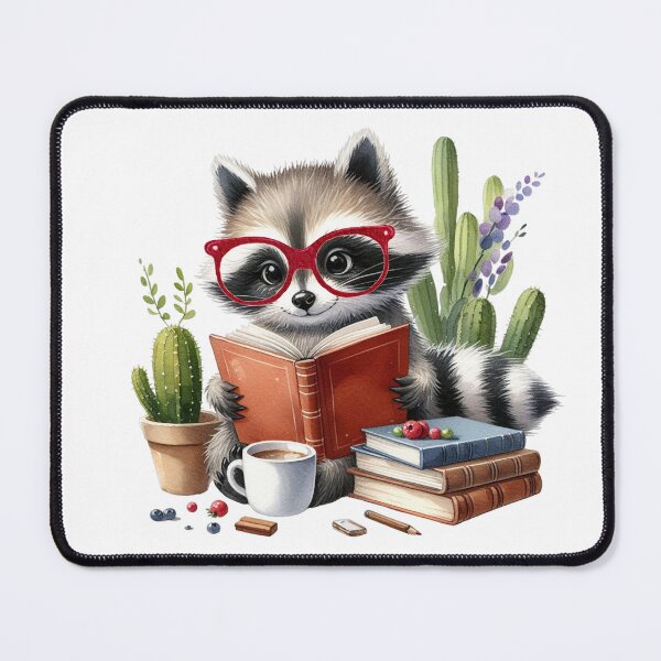 Item preview, Cute Raccoon And Books designed and sold by TheAnimalZ00.
