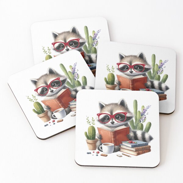 Item preview, Cute Raccoon And Books designed and sold by TheAnimalZ00.