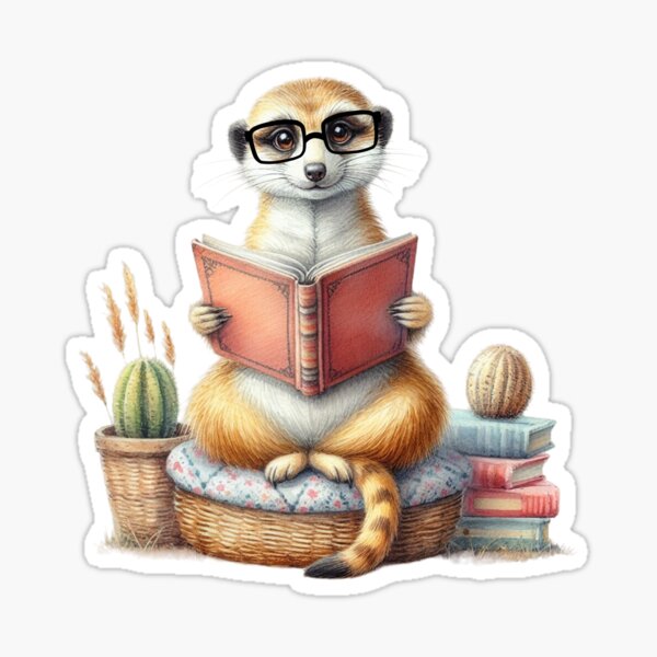 Item preview, Meerkat And Books designed and sold by TheAnimalZ00.