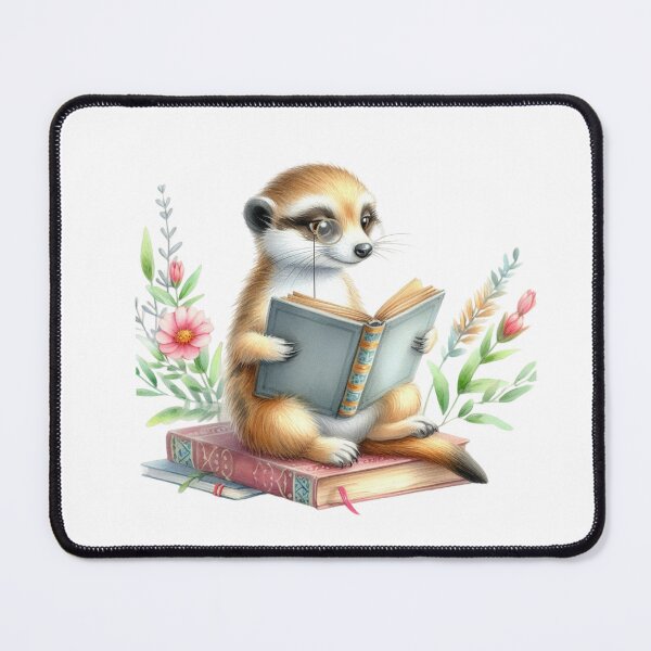 Item preview, Cute Meerkat And Books designed and sold by TheAnimalZ00.