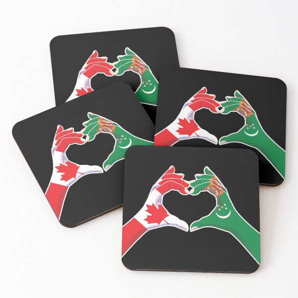 Item preview, Turkmenistan Turkmenian Canada Canadian Love Heart Peace designed and sold by FlagX.
