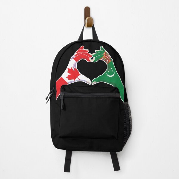 Item preview, Turkmenistan Turkmenian Canada Canadian Love Heart Peace designed and sold by FlagX.