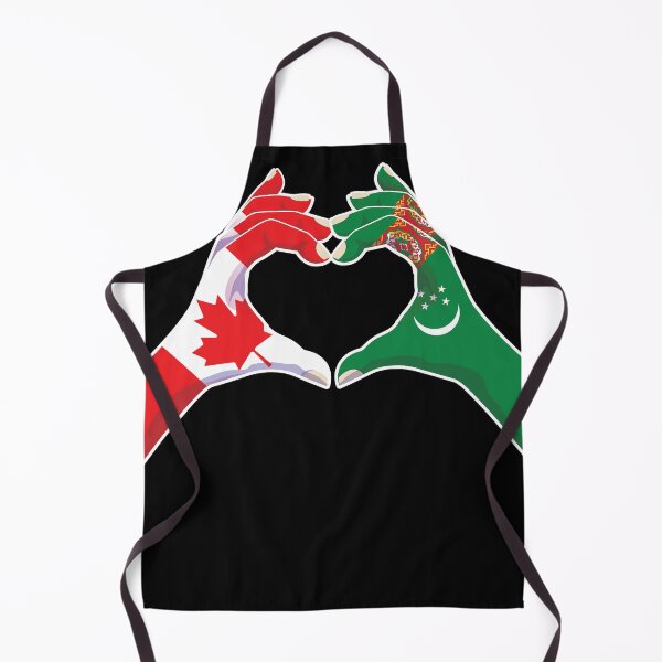 Item preview, Turkmenistan Turkmenian Canada Canadian Love Heart Peace designed and sold by FlagX.