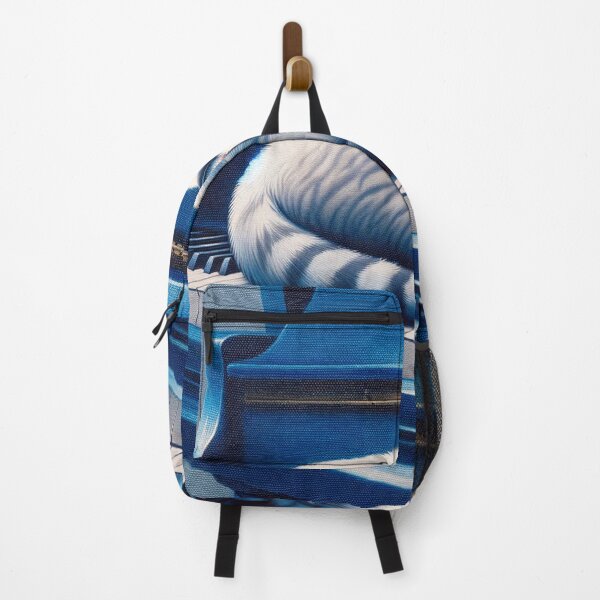 Item preview, Cat sleeping on blue piano designed and sold by Simbarte.