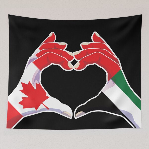 Item preview, United Arab Emirates Emirati UAE Canadian Canada Love Heart Peace designed and sold by FlagX.