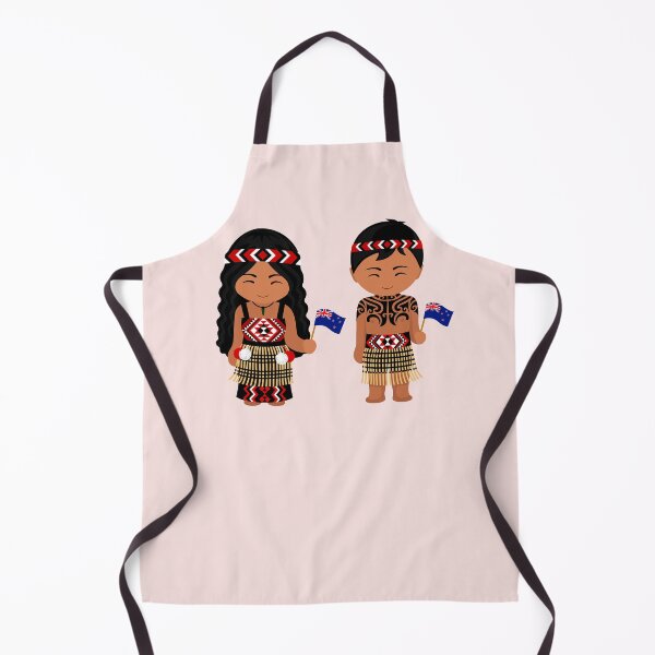 Item preview, Polynesian vintage, male and Female . Maori Cute Tattoo.  Tribal ethnic costume with New Zealand flag. by Mill2023 designed and sold by Mill2023.