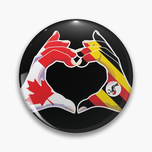 Item preview, Uganda Ugandan Canadian Canada Love Heart Peace designed and sold by FlagX.