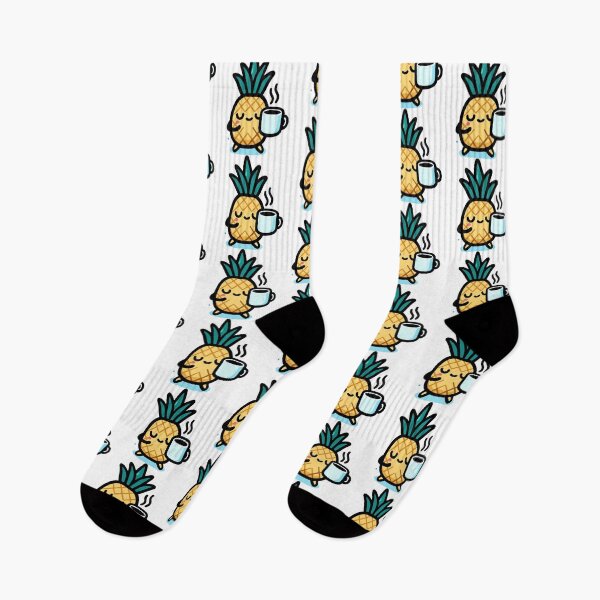 Item preview, Cute Pineapple Drinking Coffee designed and sold by BluRockDesigns.