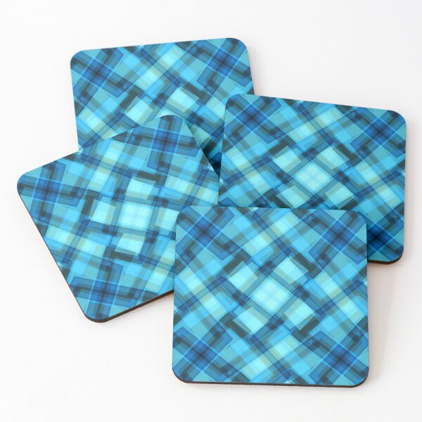 Item preview, Abstract Tartan Blues designed and sold by ARTDICTIVE.