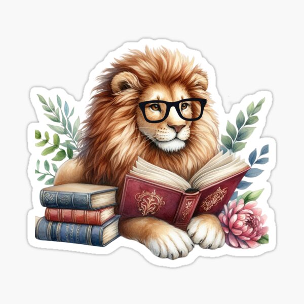 Item preview, Lion And Books designed and sold by TheAnimalZ00.