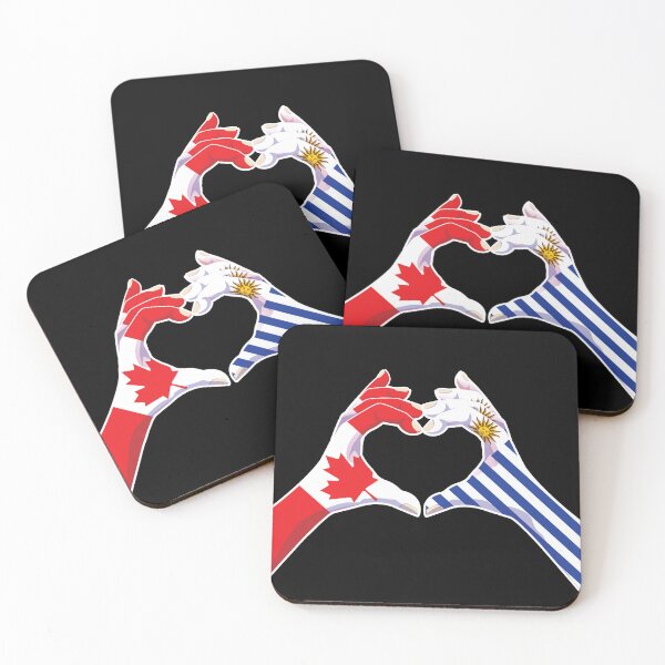 Item preview, Uruguay Uruguayan Canadian Canada Love Heart Peace designed and sold by FlagX.