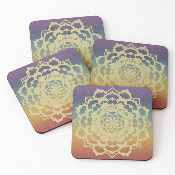 Item preview, Deva Mandala - Rainbow Sunset + Gold designed and sold by Irene Estelle.