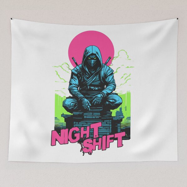 Item preview, Productive Night Shift Worker Cool Ninja  designed and sold by CyberYogi.