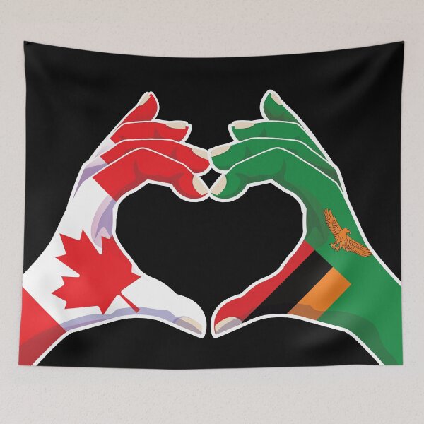 Item preview, Zambia Zambian Canada Canadian Love Heart Peace designed and sold by FlagX.