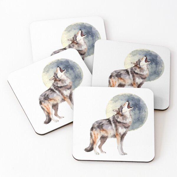 Item preview, Watercolor Howling Wolf designed and sold by TheAnimalZ00.