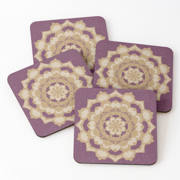 Item preview, Deva Mandala - Beet, Fawn, Dove designed and sold by Irene Estelle.