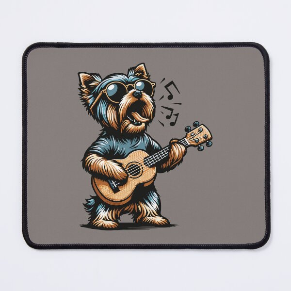 Item preview, Dog Playing Guitar Singing Yorkshire Terrier Funny Yorkie designed and sold by d247.