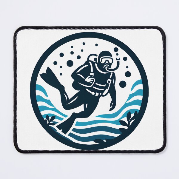 Item preview, Deep sea diving scuba diving in ocean designed and sold by vectorillus.