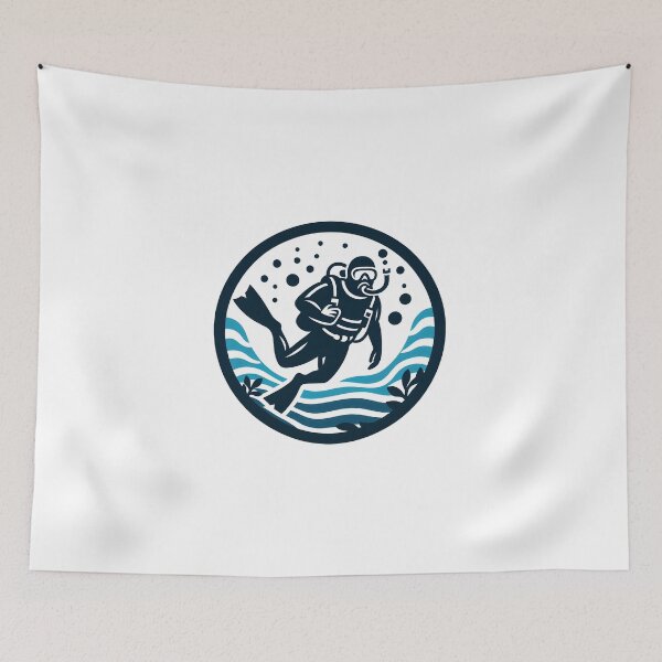 Item preview, Deep sea diving scuba diving in ocean designed and sold by vectorillus.