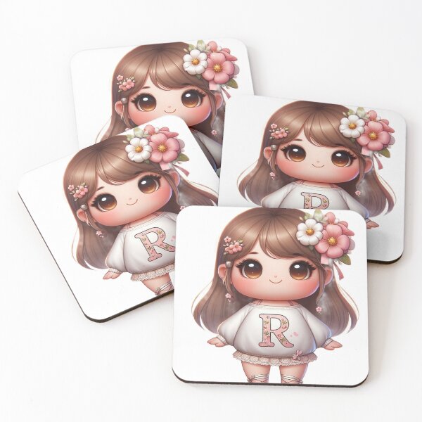Item preview, 'R' Name Art with Mini Flowers" designed and sold by Vaidustock.