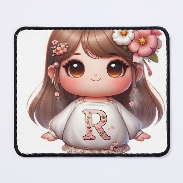 Item preview, 'R' Name Art with Mini Flowers" designed and sold by Vaidustock.