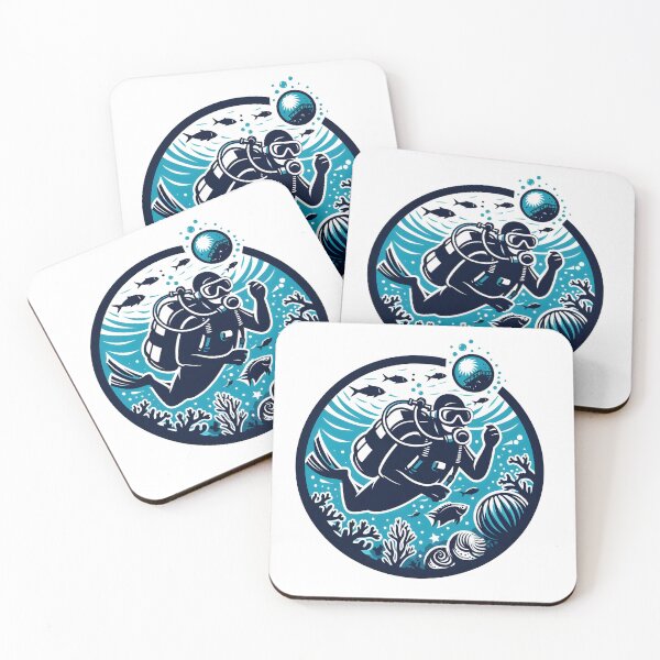 Item preview,  Deep sea diving scuba diving in ocean designed and sold by vectorillus.