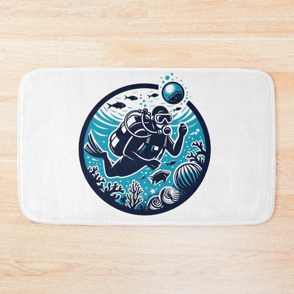 Item preview,  Deep sea diving scuba diving in ocean designed and sold by vectorillus.