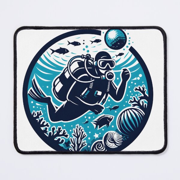 Item preview,  Deep sea diving scuba diving in ocean designed and sold by vectorillus.