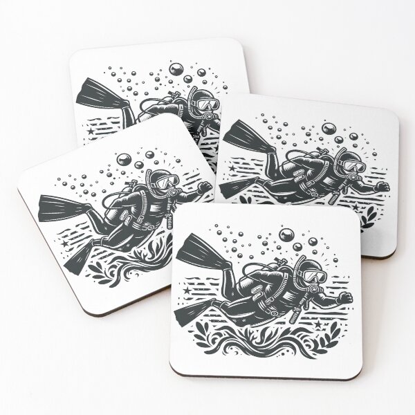 Item preview, Deep sea diving scuba diving in ocean designed and sold by vectorillus.