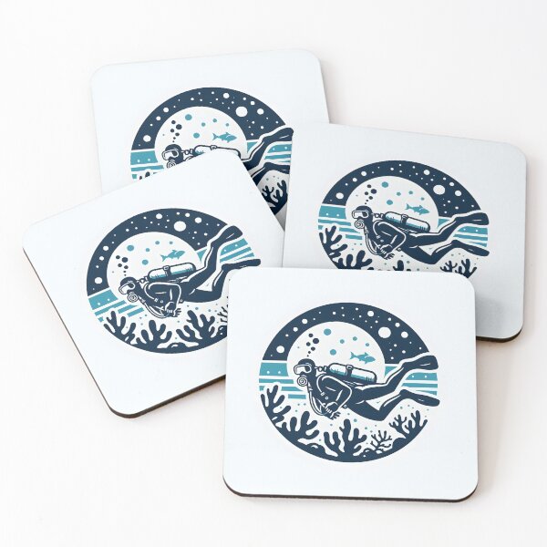 Item preview, Deep sea diving scuba diving in ocean designed and sold by vectorillus.