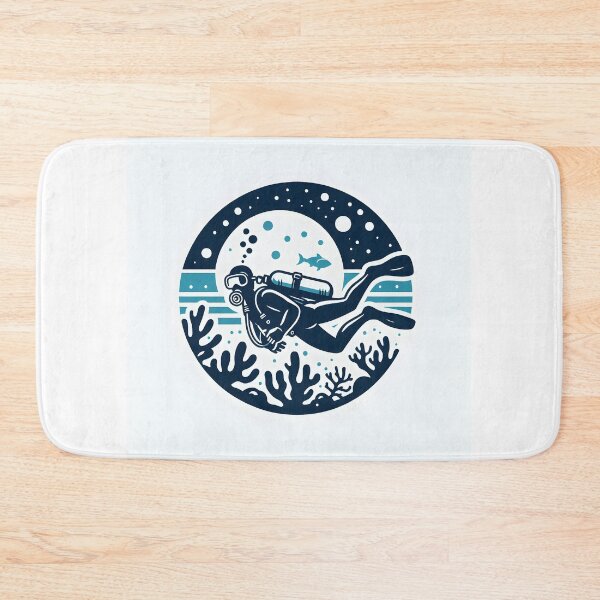 Item preview, Deep sea diving scuba diving in ocean designed and sold by vectorillus.