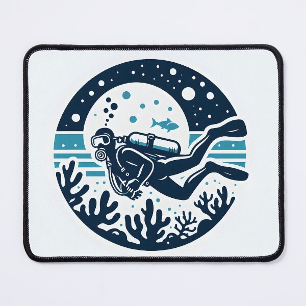 Item preview, Deep sea diving scuba diving in ocean designed and sold by vectorillus.