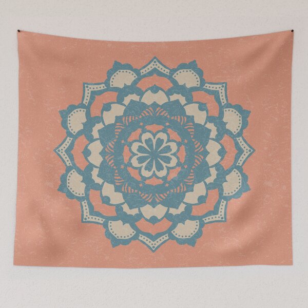 Item preview, Deva Mandala - Coral, Peacock, Dove designed and sold by Irene Estelle.