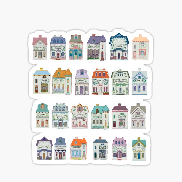 Item preview,  Lenox Spice Village Entire Set - one sticker designed and sold by peachylight.