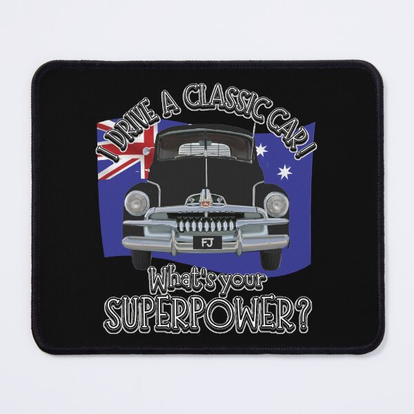 Item preview, Black FJ Holden with Australian Flag - I DRIVE A CLASSIC CAR, whats your SuperPower? designed and sold by Michael van der Hoorn.