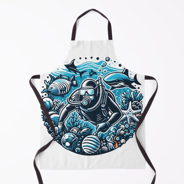 Item preview, Deep sea diving scuba diving in ocean designed and sold by vectorillus.